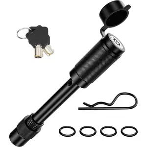 Nilight Trailer Hitch Lock Pin 5/8" Locking Receiver Hitch Pin Keyed Unique Weatherproof Anti-Theft Lockable Fits 2" 2-1/2" Receiver Extra Long 3-1/4" Span Tow Truck Boat Bike Truck Hardened Steel Durable