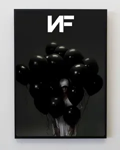 NF Poster, Rapper Wall Art Print, Hip Hop Music Fan Decor, Inspirational Lyric Poster, Gift for NF Fans, Modern Music Room