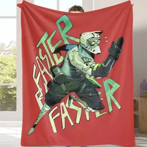 Octane Speedster Flannel Throw Blanket， Apex Legends Character Print， Lightweight Cozy Warm， Perfect for Gaming Room， Living Room， Home Decor， Couch， Sofa， Travel and a Unique Gift for Gamers， Makes you feel warm like wrapped in a hug. tiktokshopspringglo
