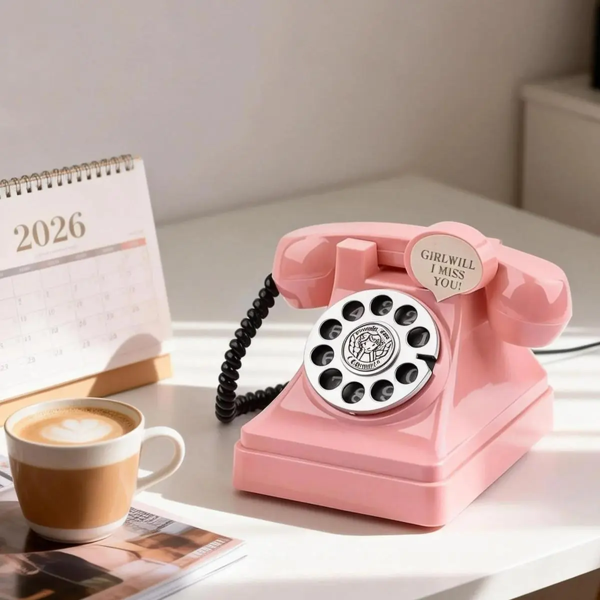 Elegant Retro Rotary Phone Musical Educational Toy - Lightweight Secret Coin Piggy Bank, Unisex Home Phone Bell, Vintage Desk Accessory, Room Decor, Unique Valentine's Day Gift for Her