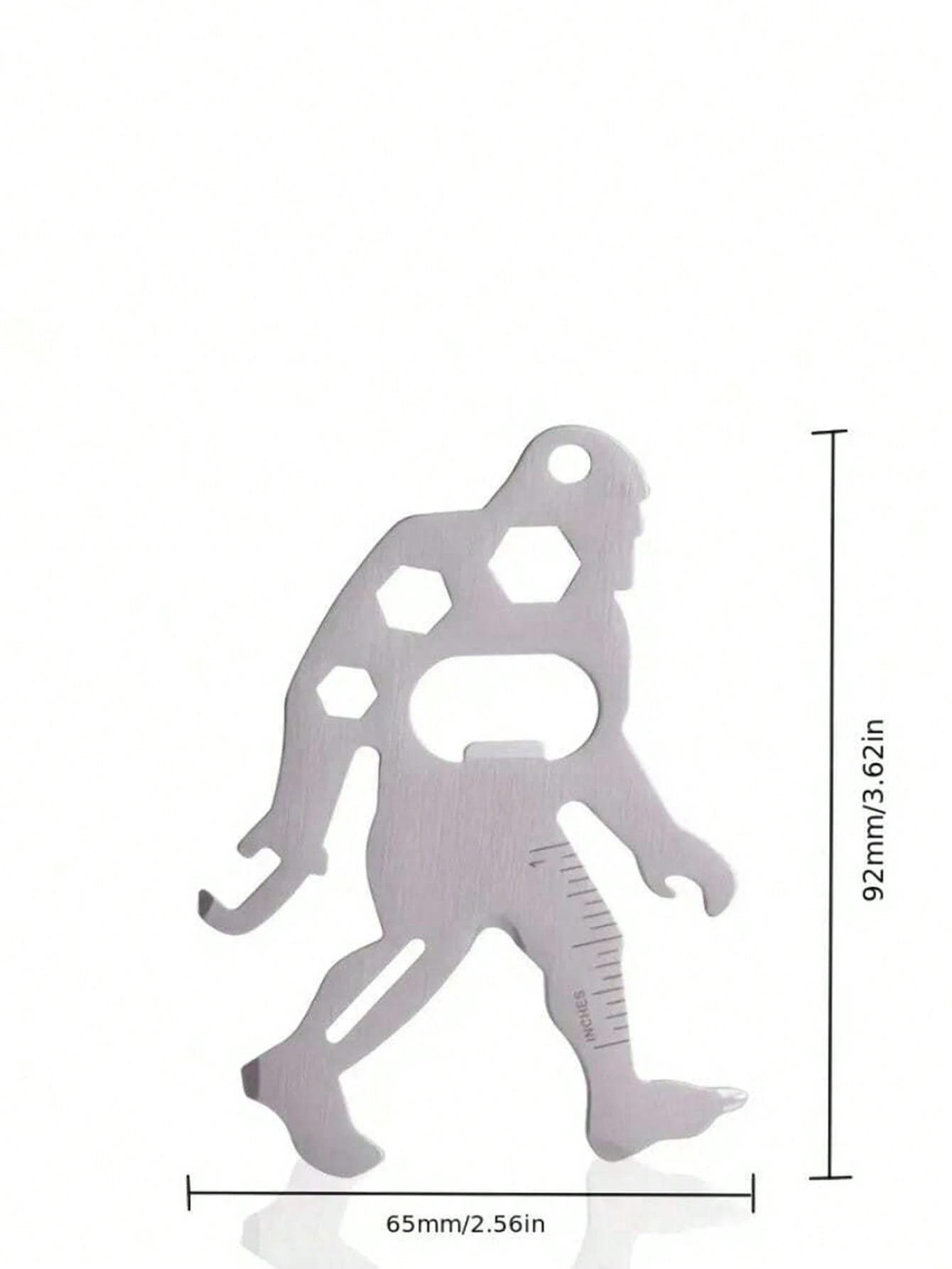 Funny Men Gift Ideas for Him - Unique Easter Basket Stuffers Small EDC Pocket Tool for Dad Boyfriend Husband Boys, Unique Birthday Fathers Day Valentines Gifts, Cool Stocking Stuffer Just Because Gift 1PC Ape Man Bigfoot Multi-Function Tool Card