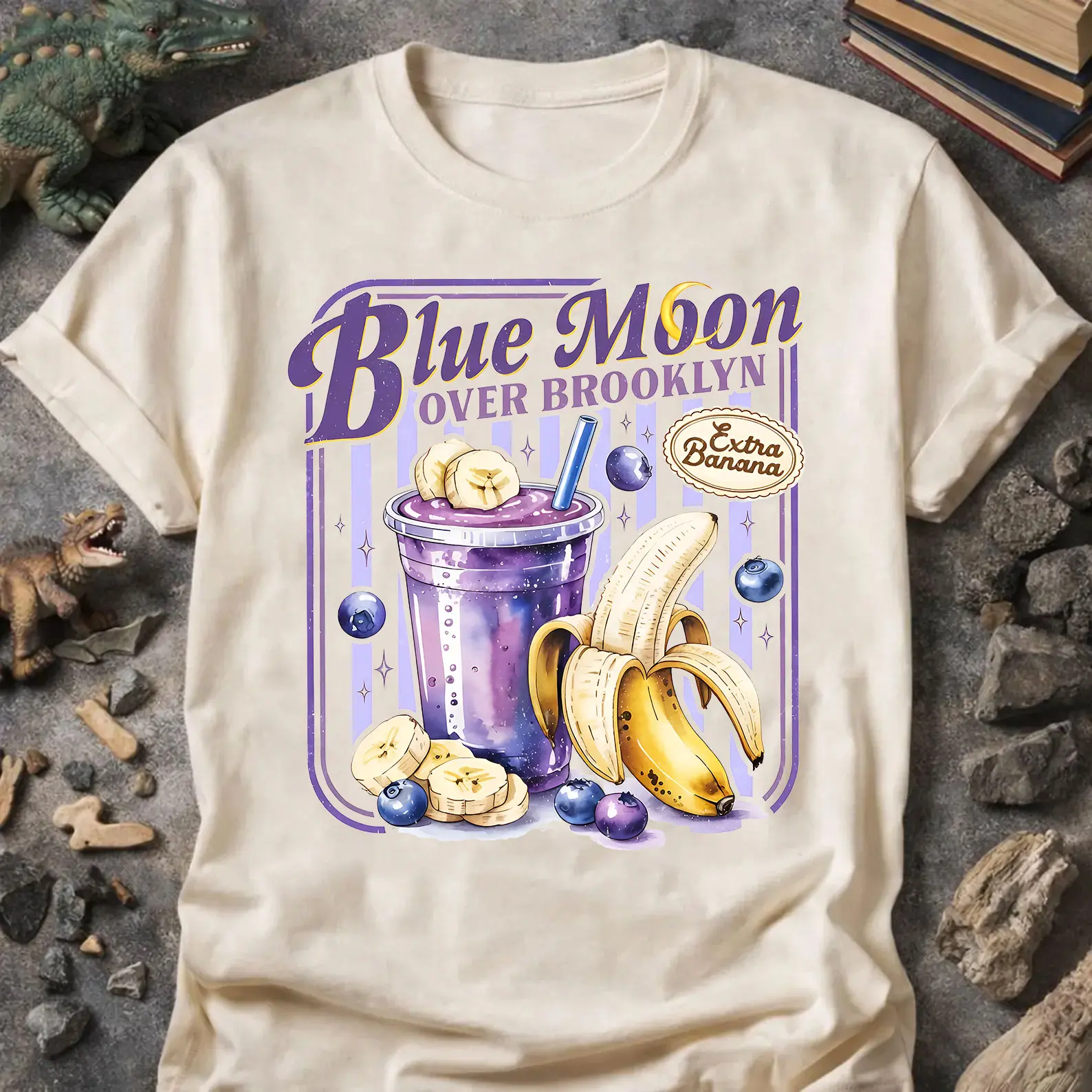 Blue Moon Over Brooklyn Shirt, Heated Rivalry Extra Banana Smoothie Shirt, Scott and Kip Bookish Shirt, Romance Book Lovers Shirt