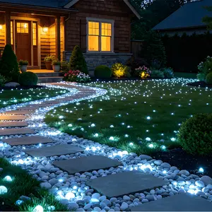 Glow in the Dark Pebbles，Mixed Color Luminous Glow Pebbles - DIY Garden Decorative Stones for Backyard Patio, Flower Bed, Outdoor Lawn Pathway