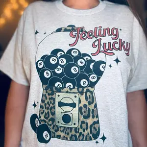 Feeling Lucky 8 Ball Graphic Top