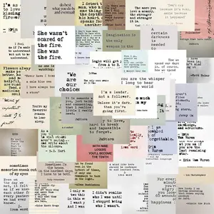 Vintage Celebrity Quotes Series Graffiti Decorative Stickers, 60pcs/pack Waterproof Decorative Stickers, Gifts Wrapping Paper, Room Decor, DIY Decorative Accessories, Gifts for Girlfriend, Fall Decor, Home Decor 2025, Fall Porch Decor, Scrapbooking