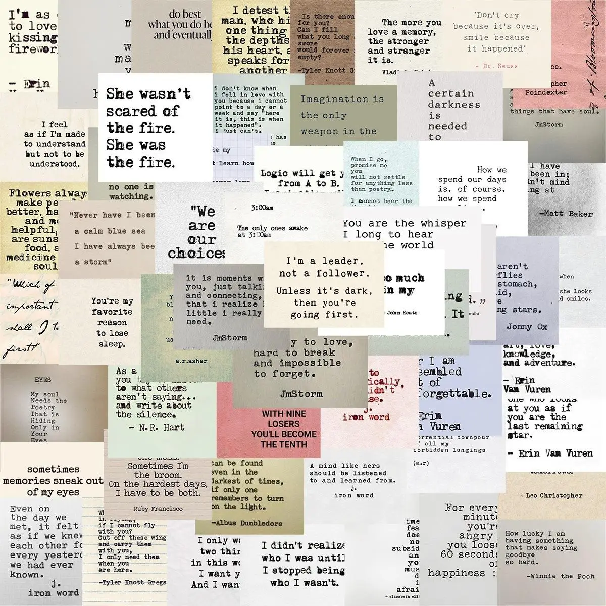 Vintage Celebrity Quotes Series Graffiti Decorative Stickers, 60pcs/pack Waterproof Decorative Stickers, Gifts Wrapping Paper, Room Decor, DIY Decorat