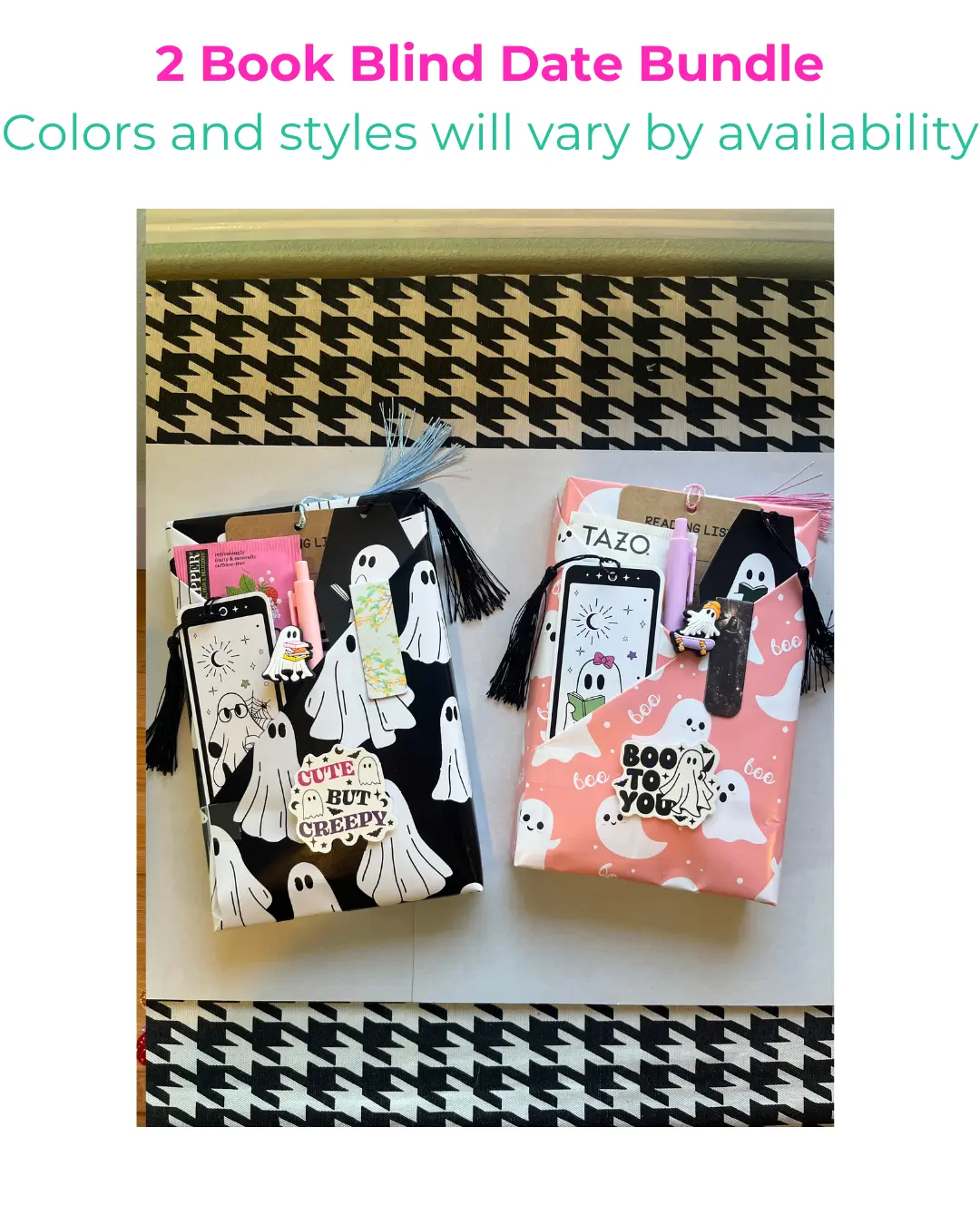 2 Book Blind Date Bundle with Accessories & Drink Option – Choose Genres or Surprise Picks