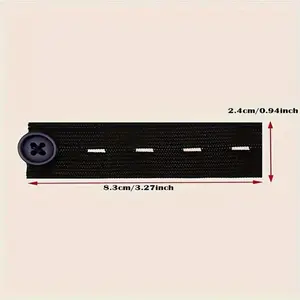 30-piece set of black seamless adjustable belt extender buckles - instant waistband extension for pants & trousers, suitable for both men and women, elastic and comfortable fit, suitable for daily wear, weddings, parties, commuting accessories, casual sty