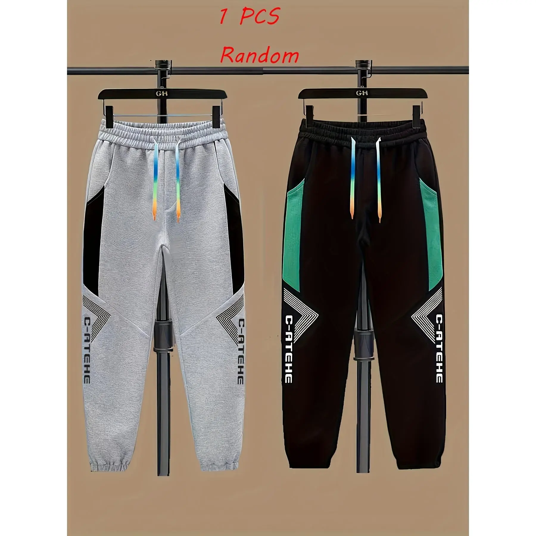 Random Boys' Sports Pants - Quick-Dry Breathable Jogger Sweatpants with Elastic Waistband - for Spring Summer Autumn Outdoor Running - Casual Loose Fit Long Trousers for Halloween - for Outdoor - Jogging Pants-good-good