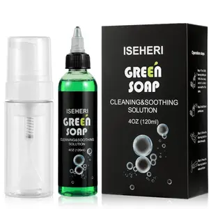 Ultra Concentrated Green Soap Tattoo 4OZ with Foaming Bottle 120ml, Green Soap Tattoo Supplies for Tattoos Piercings, Clean Skin Equipment
