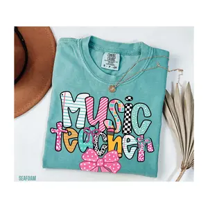 Music Teacher Shirt , Music Teacher T shirt  Choir Teacher Tee Colorful Teacher Shirt Women Music Teacher Cotton Fabric Oversize