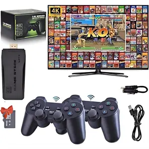 Retro Game Console Stick,Nostalgia Game Stick with +15000 Video Games, Emulator ConsolePlug and Play for TV, Retro PlayCompatible with Arcade/Maze, 4K HDOutput,2.4GHz Wireless Controllers