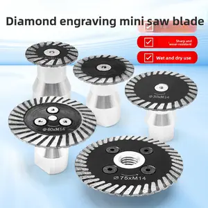 2 pieces of 40/50mm mini diamond saw blade cutting engraving blade M14 interface stone saw blade Granite Hard Materials