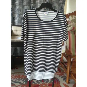LuLaRoe Irma Black and White Stripe New with Tags