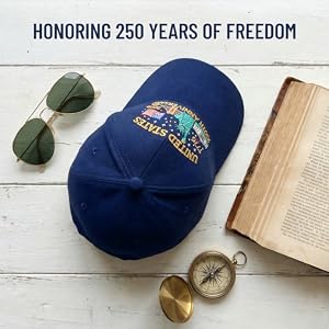 250th Anniversary USA Hat, Adjustable Embroidered Patriotic Retro Washed Baseball Caps