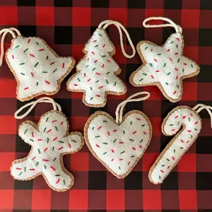 String Mama's Felt Holiday Cookie Ornaments - Handmade and Kid/Pet Friendly