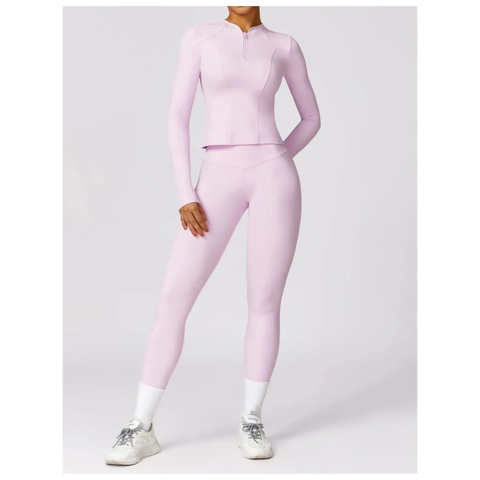 Naime Pink Defined Jacket Set