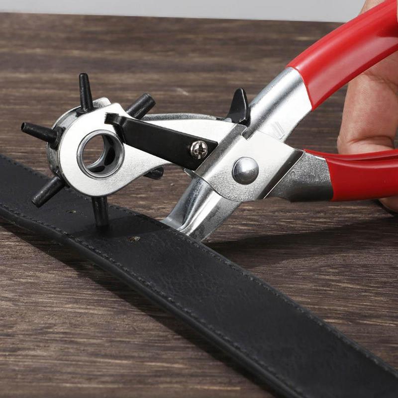 Heavy-Duty Tungsten Steel Belt Hole Punch Ergonomic Handheld Tool for Leather Belt Paper Fabric Home Office Industrial Use Durable Portable