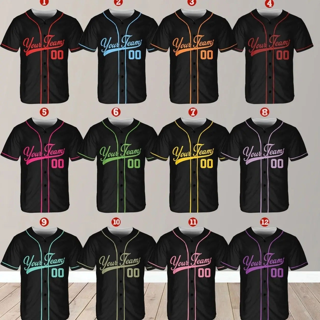 Personalized Team Name And Number Baseball Jersey, Custom Baseball Jersey Shirt, Baseball Jersey Uniform
