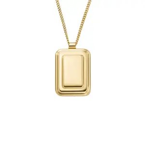 Fossil Women's Raquel Gold-Tone Stainless Steel Pendant Necklace