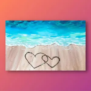 DIY Couples Painting Kit for Date Night — Shorely This is Love, 2 Canvases & Acrylic Paint Set