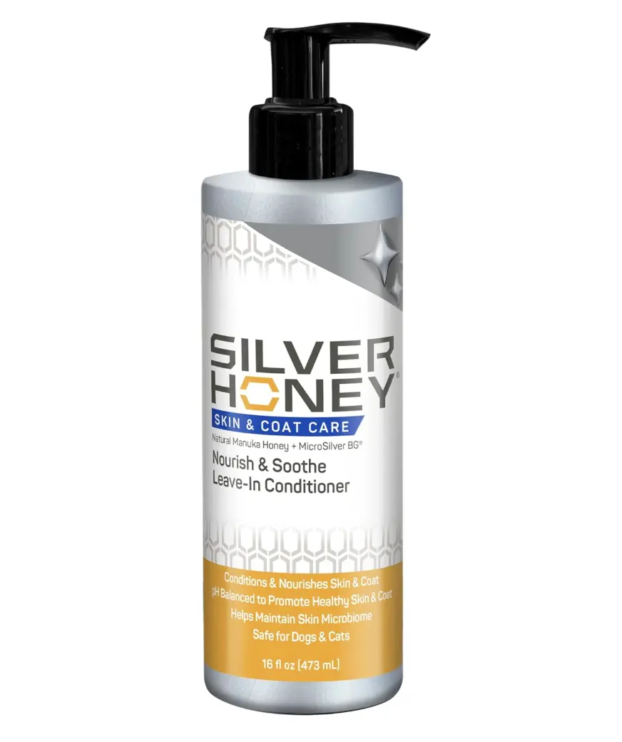 Daily Silver Honey Nourish & Soothe Leave-In Dog Conditioner, Canine Haircare Product for Coat Maintenance, Pet Grooming Essential