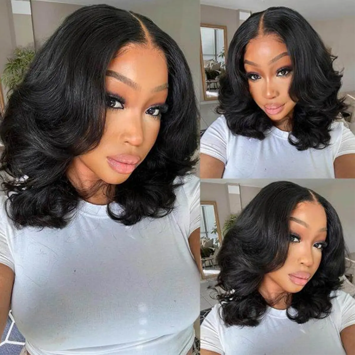 RECOOL Hair Lace Front Wig, Glueless Ready to Go Bob with Loose Waves, 6x5 HD Human Hair in 4/27 Honey Blonde, Pre-Plucked and Pre-Cut, Natural Daily Wig, Wigs Human Hair#DealsForYouDays