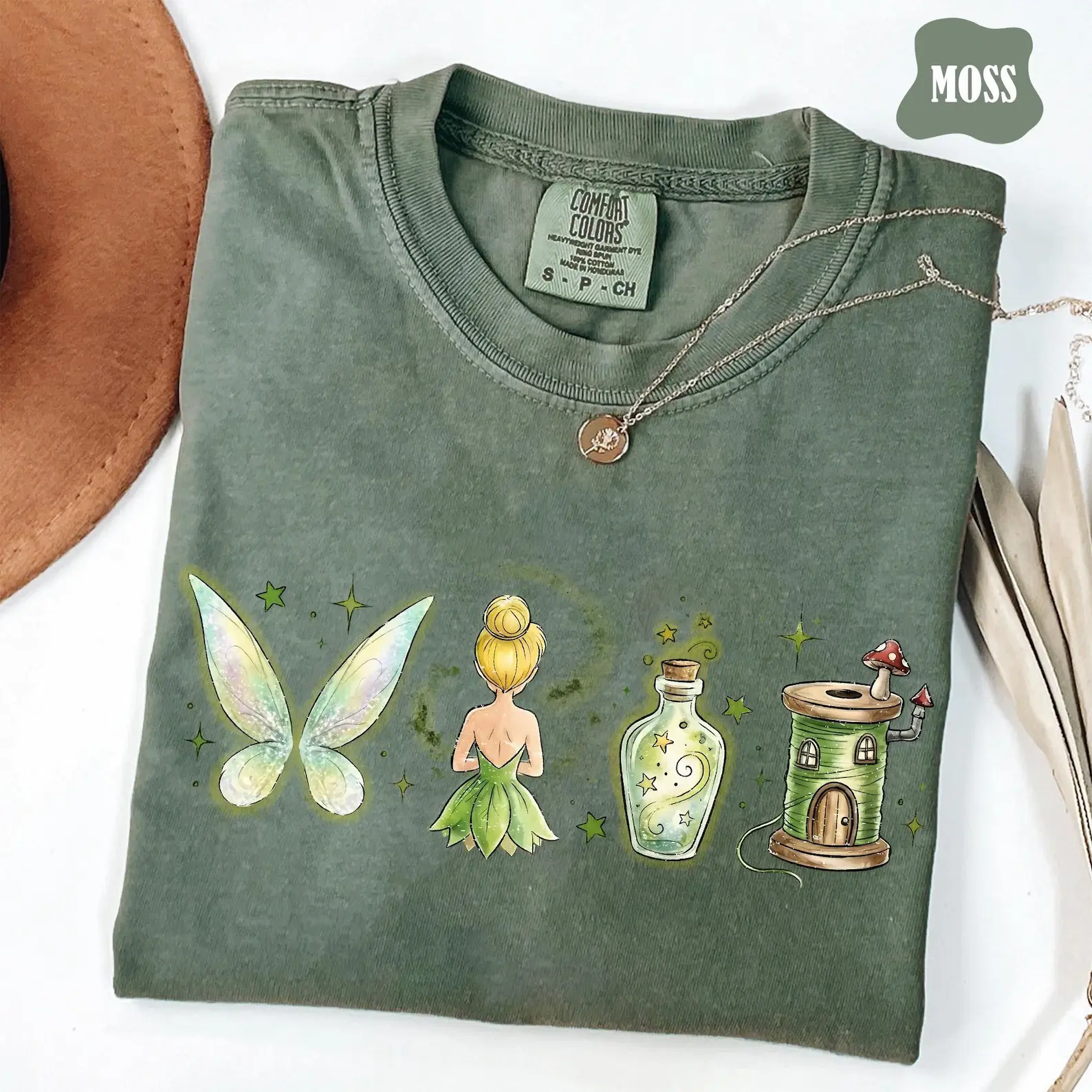 Comfort Colors Vintage WDW Tinker Bell Shirt, Neverland Fairy Tee, Magical WDW Vacation Tee, WDW Princess Shirt