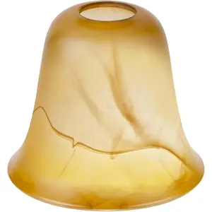 Amber Glass Shade Lighting Fixture Accessory Lampshade Glass Replacement with 1-5/8-inch Opening Fitter