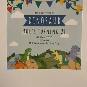 Dinosaur Themed Invitation