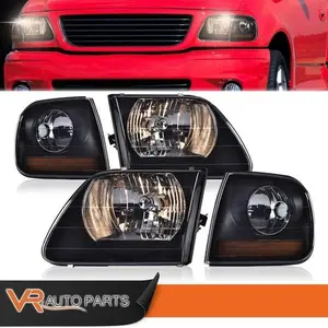 Fit For 1997-2003/02 Ford F-150 Expedition Headlight W/ Corner Lamps Lightning