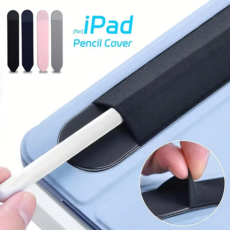 Slim Self-Adhesive Stylus Pen Protective Case, Anti-Loss Portable Pen Sleeve Holder for Apple Pencil 2nd Gen Capacitive Stylus Storage Tablet iPad Pen