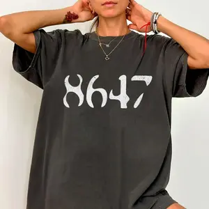 Subtle Anti T-Shirt, Anti Maga, Feminist Shit, Funny Liberal Gift, Pro-Democrat 8647 Graphic Tee Cotton Top