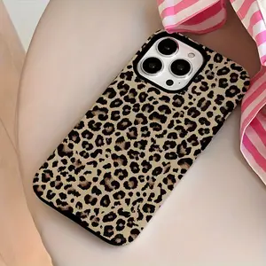 Leopard Print Pattern Two-In-One Film Case - Tough, Dual Layered Case for Superior Protection, Durable, Drop-proof - for iPhone 16, 15, 14, 13, 12, 11, Plus, Pro, Max, Perfect Birthday Gift New Year Gift for Friends Family Loved Ones