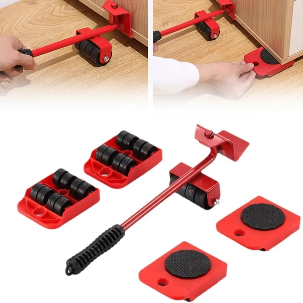 Furniture Mover with Wheels, Compact Design, Electric Sliders, Supports Up to 220 Lbs, Ideal for Hardwood & Tile Floors, Furniture Lift Mover