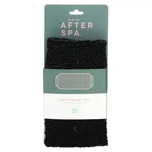 AfterSpa Exfoliating Wash Cloth, Black, 1 Wash Cloth
