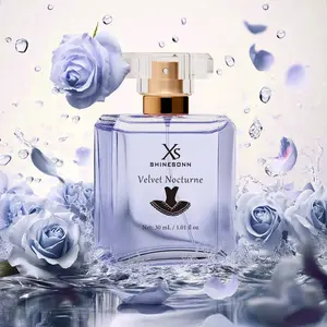 XS SHINESONN Velvet Nocturne Women's Perfume - Luxurious Velvet Scent, Long-lasting & Feminine | Elegant Blue Glass Bottle with Golden Spray, Perfect for Any Occasion, 30ml EDP