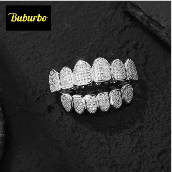 【2026 TREND ALERT】Artisan-crafted Hip Hop Cubic Zirconia Teeth Grills | Punk Artistic Accessory Set | For Rappers & Cosplayers