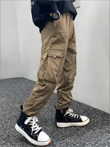 tiktok freeship Men’s Cargo Work  — Multi-Pocket Zippered Casual Streetwear Joggers,  Retro Versatile Cuffed Tapered Fit for All Seasons workout athleisure tactical pant men cargo pant workwear short bottoms athletic slacks baggy trouser