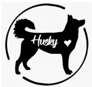 husky heart dog pet love vehicle home decor car truck vinyl decal sticker 5"