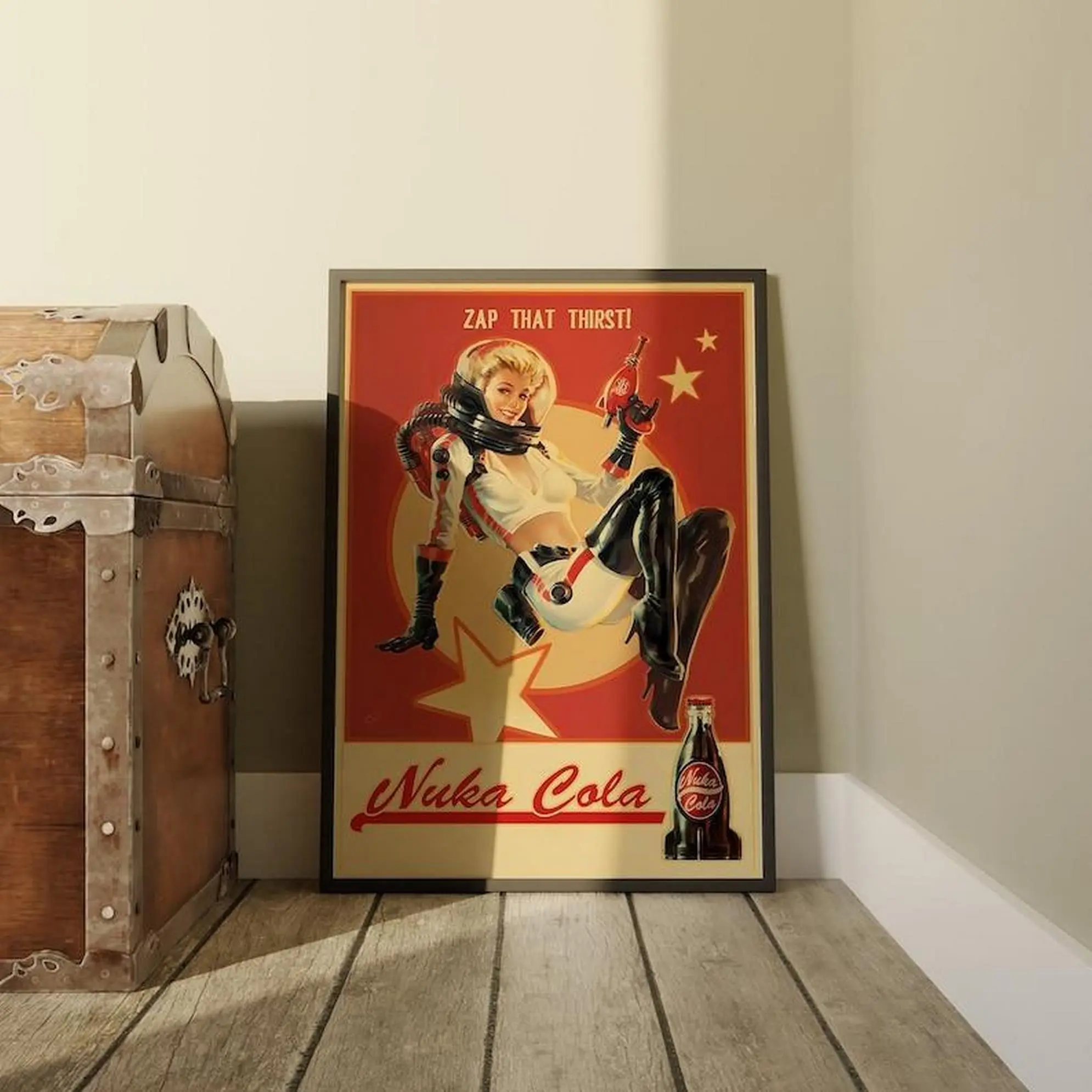Fallout Game Poster, Nuka Cola Wall Art, Gaming Room Decor, Kraft Paper Print, Game Poster Gift, No Frame