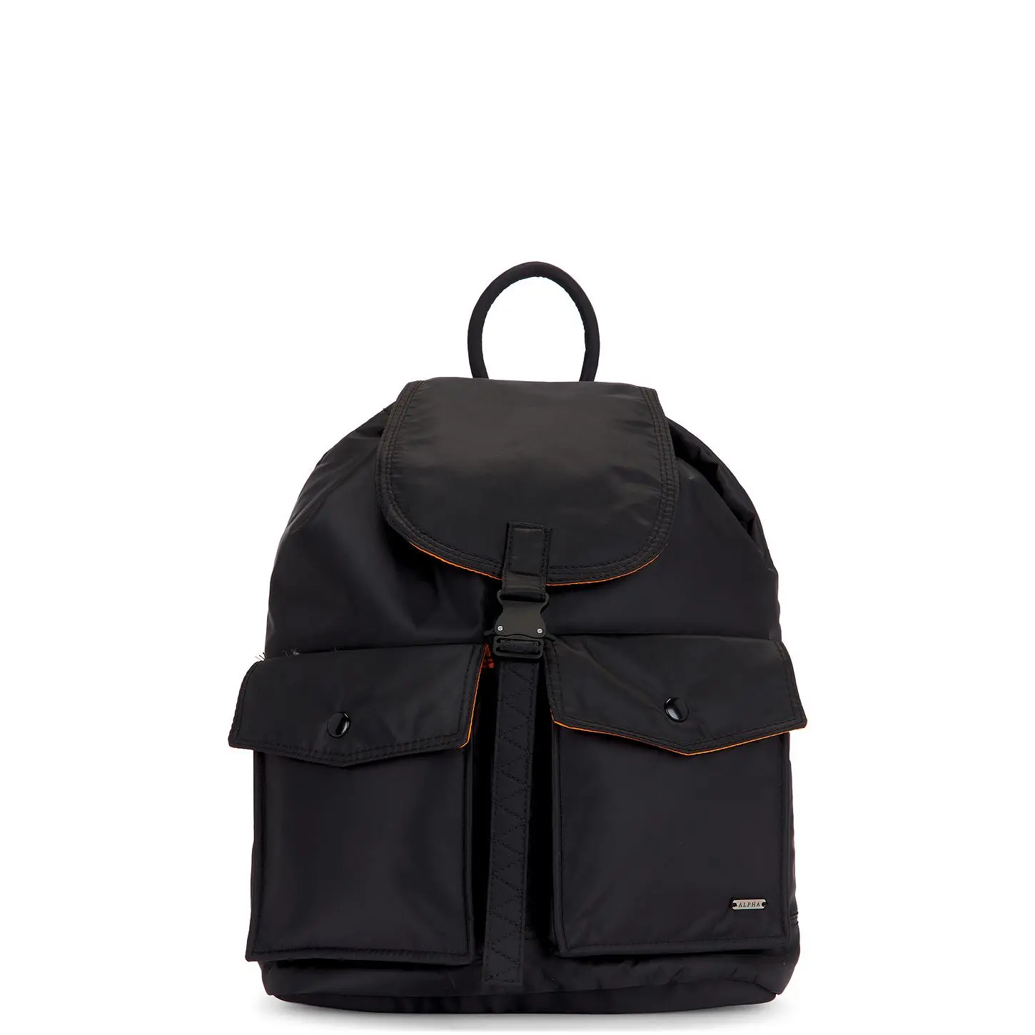 ALPHA INDUSTRIES Nylon Backpack in Black