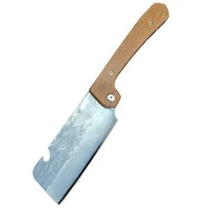 Heavy Folding Cleaver Knife, Portable Camping Knife, Ultra Sharp Folding Cleaver,Folding Kitchen Knife for Outdoor Camping Cooking
