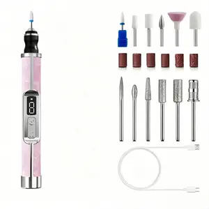 Portable LCD Digital Nail Polishing Kit, 3 Speed Settings, USB Charging, Suitable for Polishing and Shaping Gel Nails, Ideal for Home and Nail Salon Use, Perfect Gift