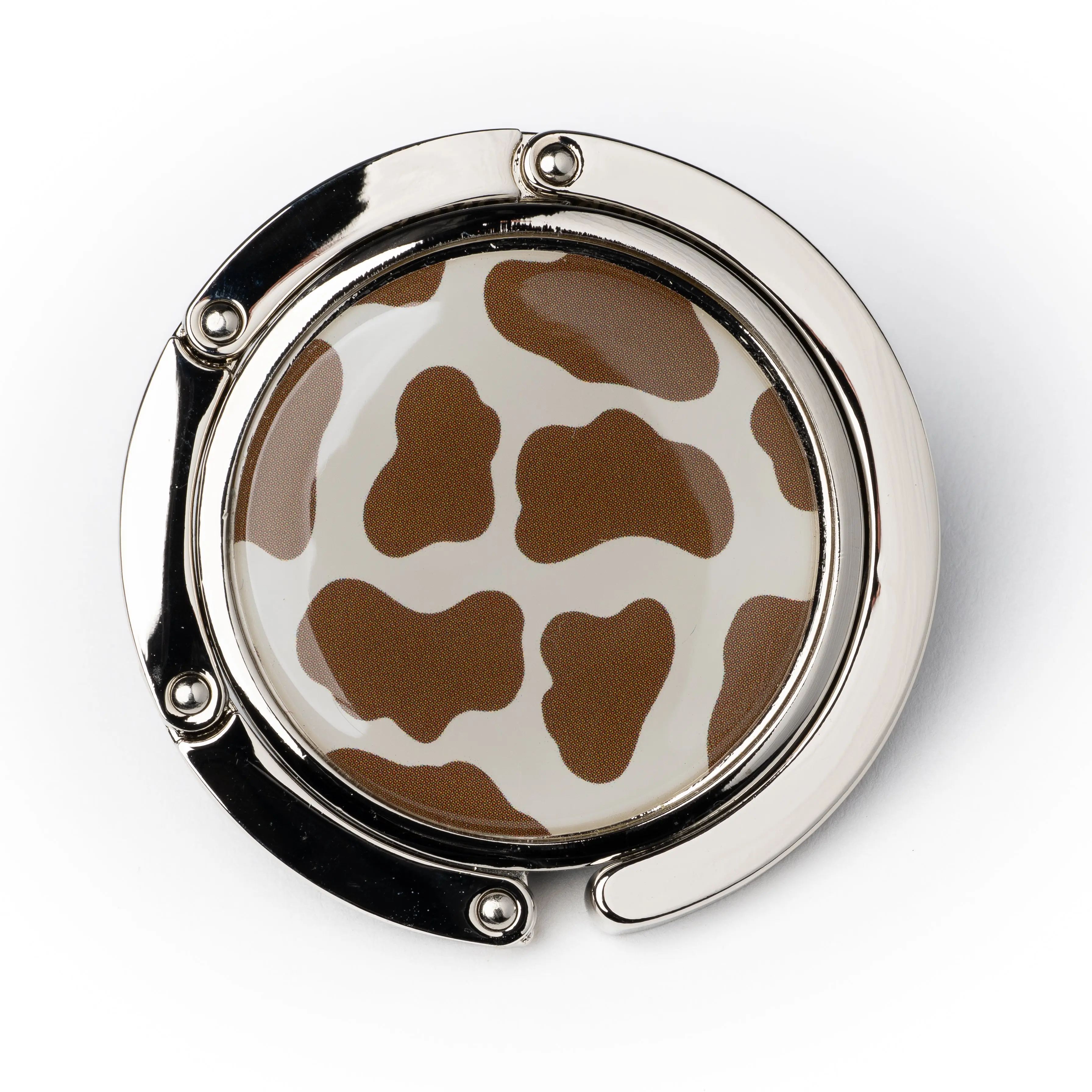 The Cowhide Purse Table Hanger - Compact, Anti-Slip Hook for Handbags, Holds Up to 15lbs