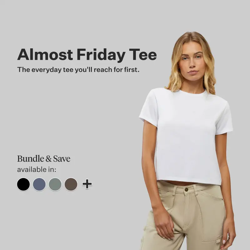 CUTS CLOTHING Women's Straight Crewneck Casual Tee, Classic-Fit PYCA Pro Soft Stretch Comfortable Fabric Top, Plain Short-Sleeve Set-In Sleeves, Wrinkle-Free Anti-Pilling Polyester-Cotton Blend, Machine Washable, Do Not Iron, Pairable with Joggers