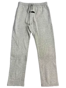Uncuffed 2022 Light Gray Straight Sweatpants - Loose Wide Leg Trousers, CleanFit Street Style Unisex Daily Casual Wear