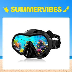 Aegend Snorkel Mask for Adults Youth– Leak-Proof Swim Goggles 180° Panoramic Clear View Anti-Fog Scuba Diving Mask with 1S Underwater Adjustment for Snorkeling, Freediving & Swimming