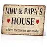 6x12in Aluminum Welcome Plaque - Decorative American Retro Aesthetic Home Sign, Pre-Drilled Easy-Install Entryway/Kitchen Wall Decor, Durable Gift for Grandparents with Heartfelt Message
