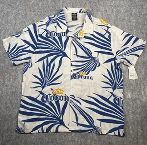 Corona Hawaiian Sytle Button Up Shirt New With Tags